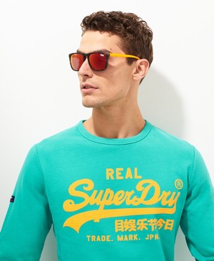 Superdry SDR Alumni Férfi Napszemüveg Camo/Narancssárga/Piros | DETLI8962